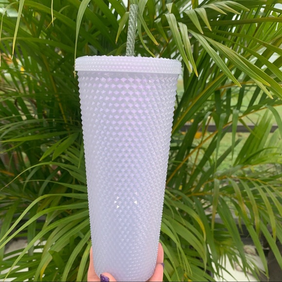 Starbucks Icy White Studded Cup Iridescent Lilac Tumbler Venti 24oz New 2022 - Picture 13 of 13